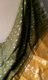 Chutney Green and Yellow Jute silk & Cotton Saree