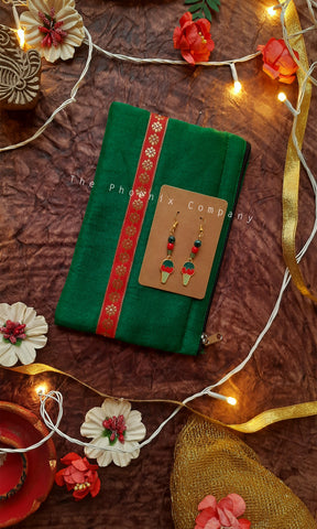 Dark Green Matching Accessories Rakhi Gift Hamper for Sisters