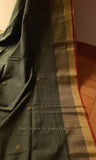 Moss Green Handloom Maheshwari Cotton Saree