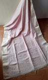 Baby Pink Handloom Maheshwari Cotton Saree