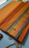 Mustard Venkatagiri Handloom Cotton Saree