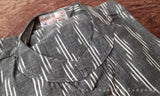 Grey & White Ikat Cotton Short Kurta
