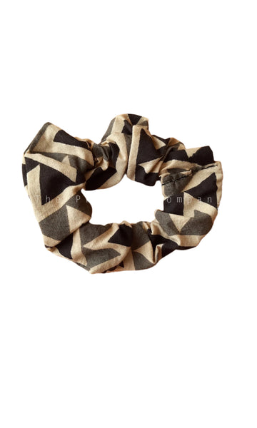Black Triangles Scrunchie