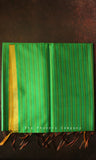 Parrot Green Bamboo Silk Handloom Saree