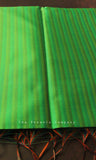 Parrot Green Bamboo Silk Handloom Saree