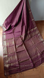 Maroon Handloom Maheshwari Cotton Saree