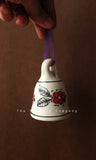 Red Flowers Ceramic Bell