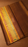 Golden Brown Venkatagiri Handloom Cotton Saree