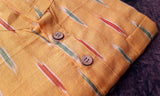 Yellow Ikat Cotton Short Kurta