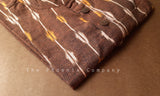 Brown & mustard Ikat Cotton Short Kurta