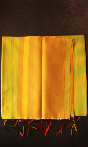 Yellow Bamboo Silk Handloom Saree