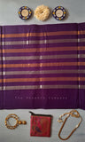 Purple Venkatagiri Handloom Cotton Saree