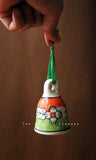 Orange & Green Ceramic Bell