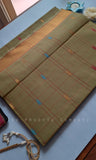 Olive Green Venkatagiri Handloom Cotton Saree
