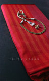 Red Bamboo Silk Handloom Saree