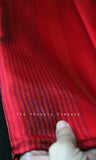 Red Bamboo Silk Handloom Saree