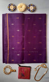 Purple Venkatagiri Handloom Cotton Saree