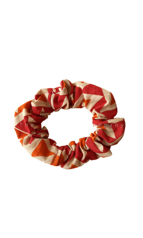 Red triangles scrunchie