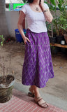 Purple Ikat Skirt