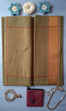 Olive Green Venkatagiri Handloom Cotton Saree