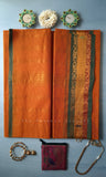 Mustard Venkatagiri Handloom Cotton Saree