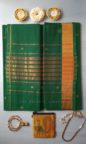 Green Venkatagiri Handloom Cotton Saree