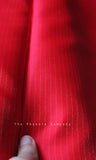 Red Bamboo Silk Handloom Saree