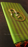 Leaf Green Bamboo Silk Handloom Saree