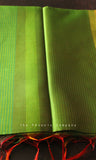 Leaf Green Bamboo Silk Handloom Saree