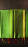 Leaf Green Bamboo Silk Handloom Saree