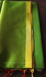 Leaf Green Bamboo Silk Handloom Saree