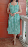 Green Gingham Cotton Dress