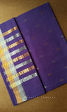 Purple Venkatagiri Handloom Cotton Saree