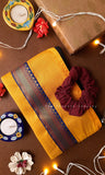 Mango Yellow & Blue Matching Accessories Rakhi Gift Hamper for Sisters