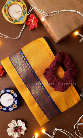 Mango Yellow & Blue Matching Accessories Rakhi Gift Hamper for Sisters