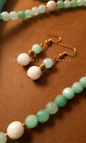 Statement Pastel Green Beaded Jewellery Set