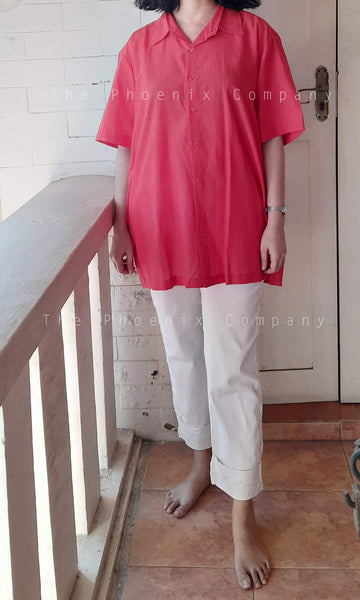 Red Oversized Shirt