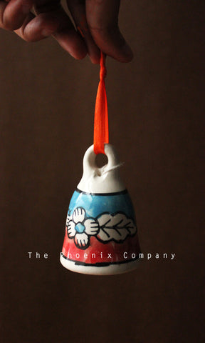 Red & Blue Ceramic Bell