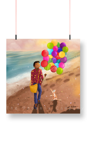 Beaches and Balloons Art Print