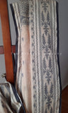 Light Beige Cotton Saree w/dark blue threadwork