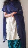 Plain Dark Blue Cotton Dupatta