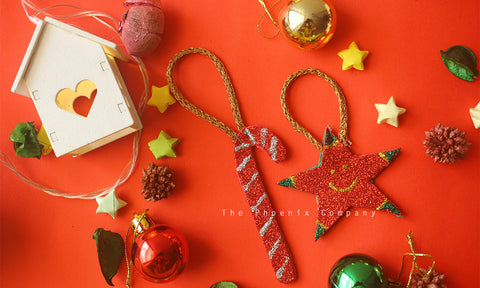 Candycane & Star Handmade Christmas Decoration