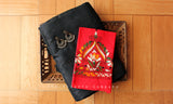 Red Kantha Work Blouse Piece