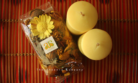Scented Candles & Lemon Potpourri