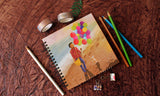 Balloons & Beaches Square Notebook