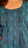 Blue Ikat Cotton Top