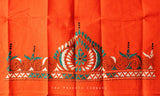 Orange Kantha Work Blouse Piece
