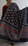 Black Ajrakh Dupatta