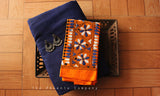 Light Orange Kantha Work Blouse Piece