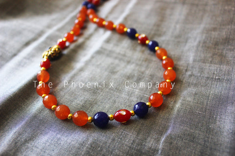 Tri-Coloured Beaded Necklace